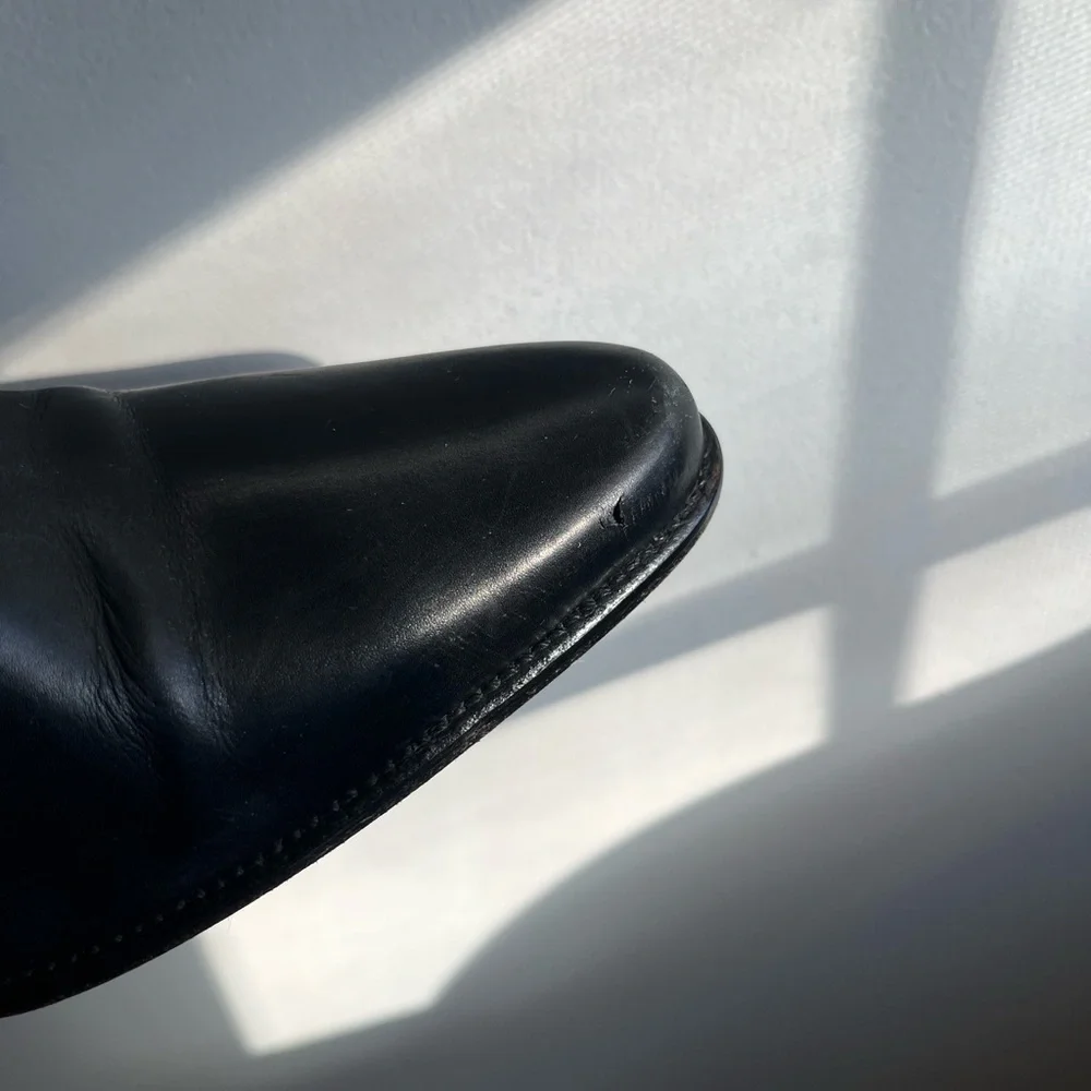 Donald Pliner Leather Biker Harness Style Boots Size 8.5 - Picture 8 of 11